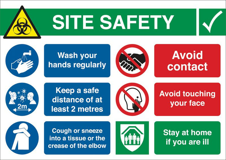 COVID-19 - Site Safety Information Sign SSW00913