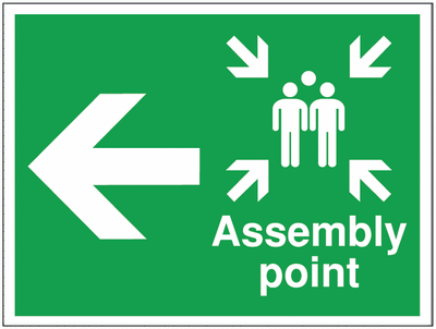 Construction Signs - Assembly Point Arrow left SW00824