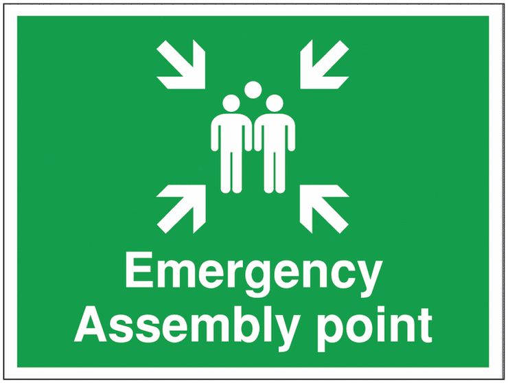 Construction Signs - Emergency Assembly Point SW00825