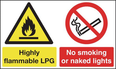 Upgraded Danger Highly Flammable Multi-Message Signs SSW0588
