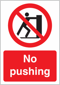 No pushing Sign SSW00559