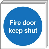 Fire Door Keep Shut Signs (No Symbol) 6 Pack SSW0331