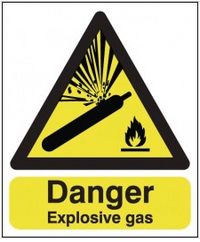 Danger Explosive Gas warning sign SSW0224