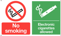 No Smoking and Electronic Cigarettes Allowed Dual-Message Sign SSW0105
