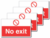 4-Pack Floor vinyl-  no exit- Pedestrians Must Use This Route SSW00784