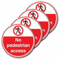 Anti-Slip Floor Signs -no  pedestrian access  SSW00749 (4 pack)