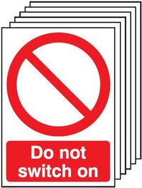 Do not switch on signs - 6 Pack SSW0620
