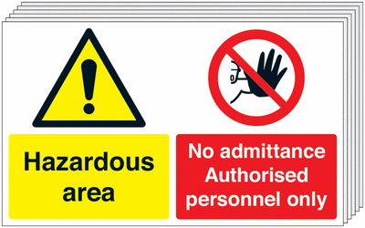 Danger Hazardous areas/No Admittance Multi-Message Sign Multi Message Signs SSW0754