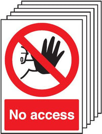 No Access signs (6 pack) SSW0694