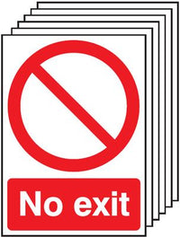 No Exit signs (6 pack) SSW0695