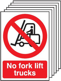 No fork lift trucks allowed - 6 Pack SSW0671