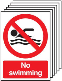 No swimming - 6 Pack SSW0594