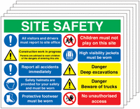 6 pack Construction Work/Unauthorised Entry... Site Signs SSW000905