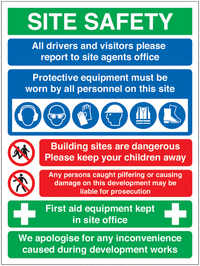 Copy of Multi Message Site Safety Signs - PPE Must Be Worn SSW00911
