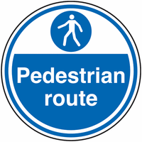 Anti-Slip Floor Signs - pedestrian route  SSW00744