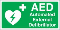 Banner Signs - AED Automated External Defibrillator. SW00852