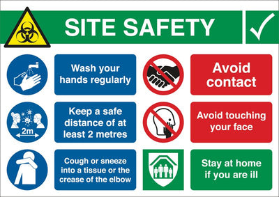 COVID-19 - Site Safety Information Sign SSW00913