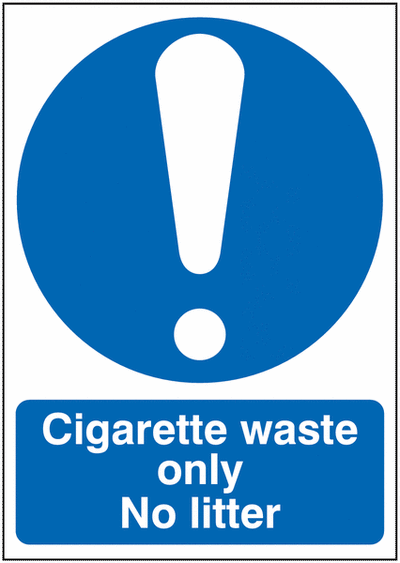 Cigarette waste only Sign SSW00680