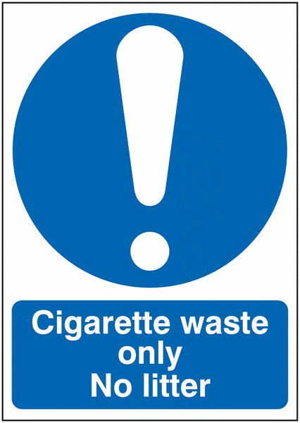 Cigarette waste only Sign SSW00680