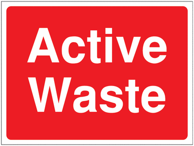 Construction Signs - Active Waste SW00909