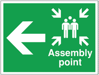 Construction Signs - Assembly Point Arrow left SW00824