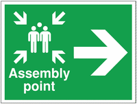 Construction Signs - Assembly Point Arrow Right SW00822