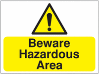 Construction Signs - Beware Hazardous Area SSW00883