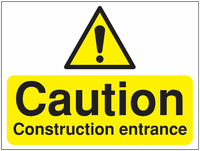Construction Signs - Caution Construction Entrance SSW00875