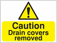Construction Signs - Caution Drain Covers Rermoved SSW00897