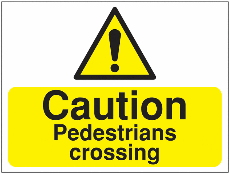 Caution pedestrian crossing Sign SSW0738
