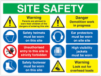 8 Message Site Safety Multi-Message Signs SSW00874