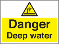 Construction signs- Danger deep water signs SSW0717