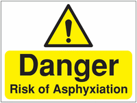 Construction Signs - Danger Risk of Asphyxiation SSW00869