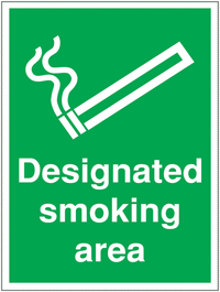 Designated smoking area Sign SSW00681