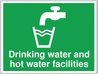 Construction Signs - Drinking Water and Hot Water... SW00849