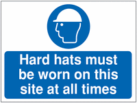 Construction Signs - Hard Hats Must Be Worn... SSW00942