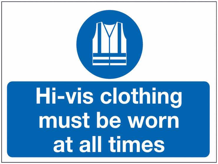 Construction Signs - Hi-Vis Clothing Must Be Worn At.... SSW00936