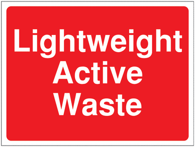 Construction Signs - Lightweight Active Waste SW00910