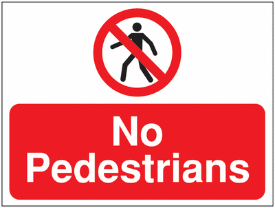 Construction Signs - No Pedestrians SSW00693