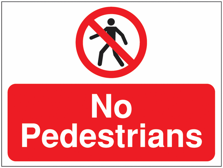 Construction Signs - No Pedestrians SSW00693