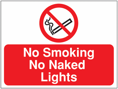 Construction Signs - No Smoking No Naked Lights SSW00700