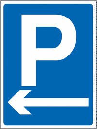 Construction Signs - Parking Arrow Left SSW00677
