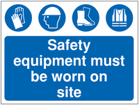 Construction Signs - Safety Equipment Must Be Worn SSW00943