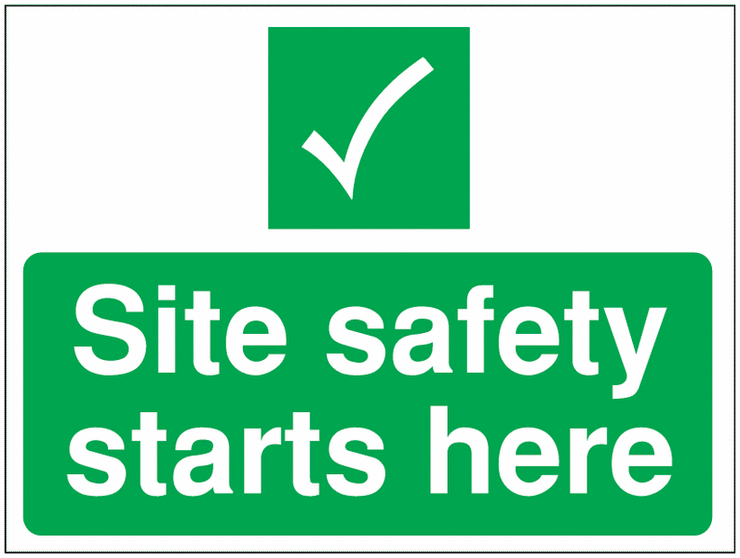 Construction Signs - Site Safety Starts Here SSW00909