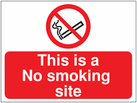Construction Signs - This Is A No Smoking Site SSW00699
