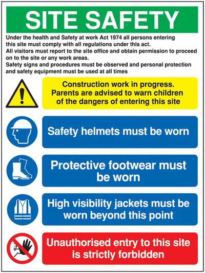 Construction Work/Unauthorised Entry... Site Signs SSW000900