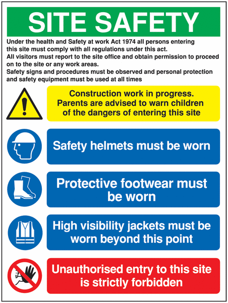 Construction Work/Unauthorised Entry... Site Signs SSW000900