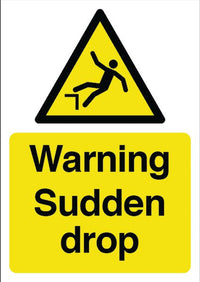 Constrution Signs - Warning Sudden Drop SSW00864
