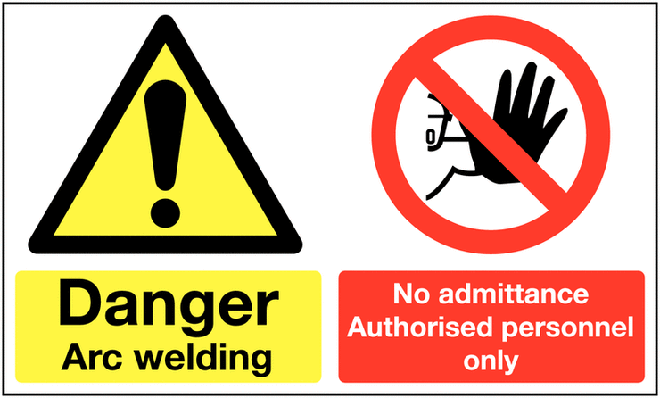 Danger Arc Welding/No Admittance... Multi-Message Signs SSW00761