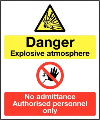 Danger Explosive Atmosphere warning signs SSW00776